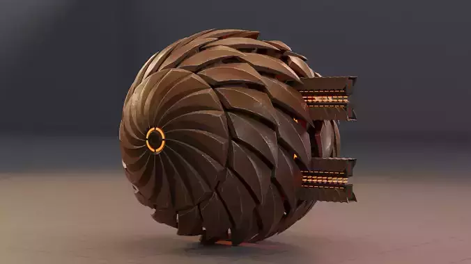 Sphere Robot - SBot-02 Low-poly 3D model