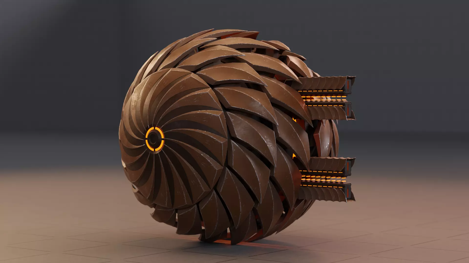 Sphere Robot - SBot-02 Low-poly 3D model_0