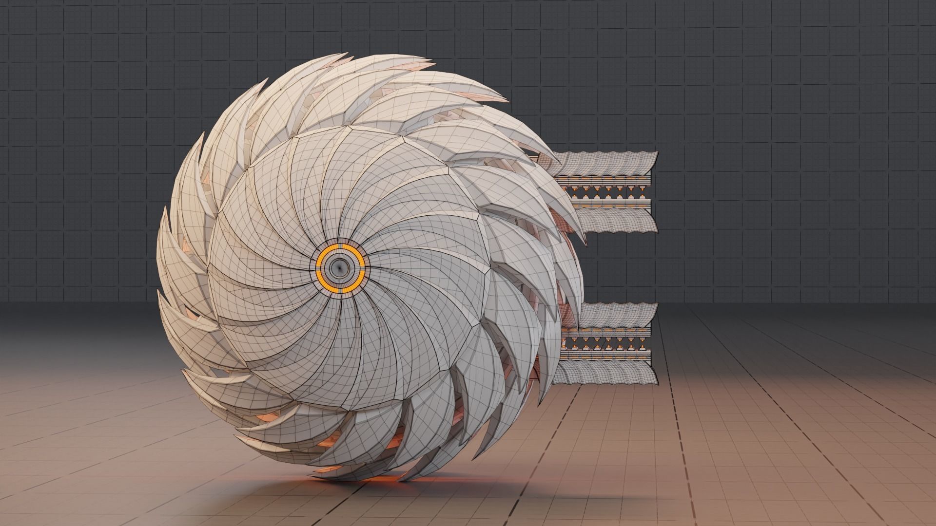 Sphere Robot - SBot-02 Low-poly 3D model_14