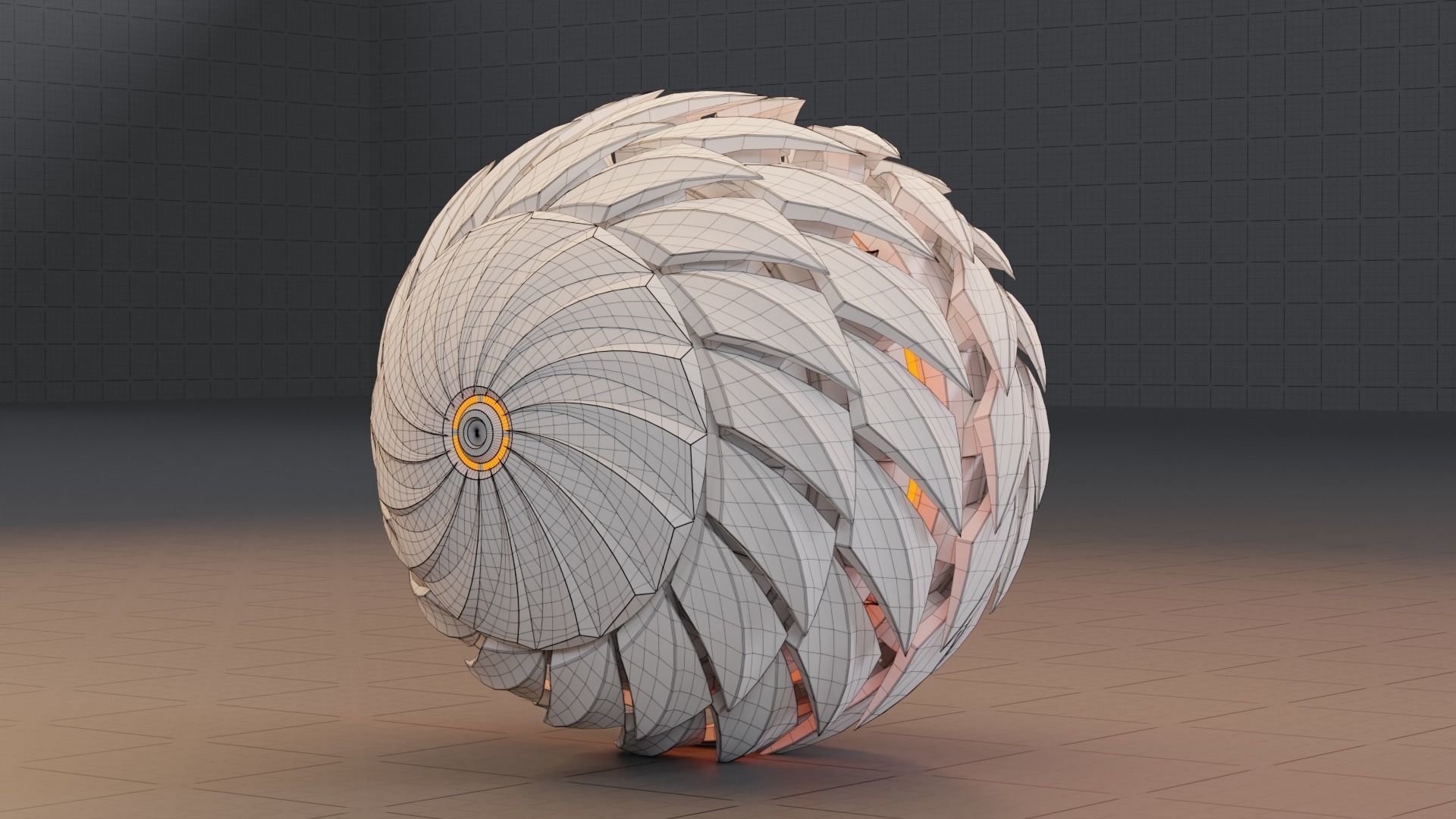 Sphere Robot - SBot-02 Low-poly 3D model_6