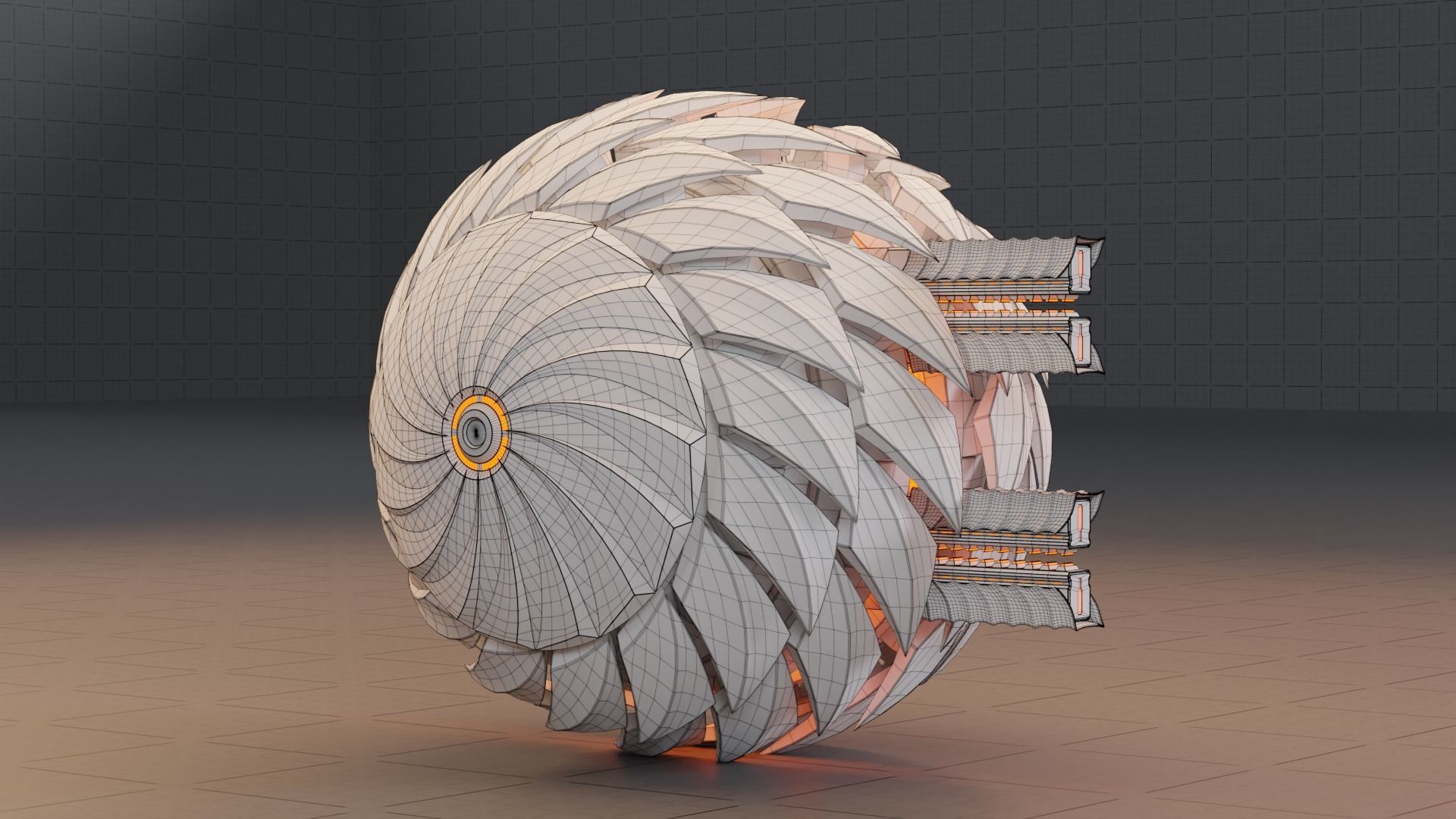 Sphere Robot - SBot-02 Low-poly 3D model_2