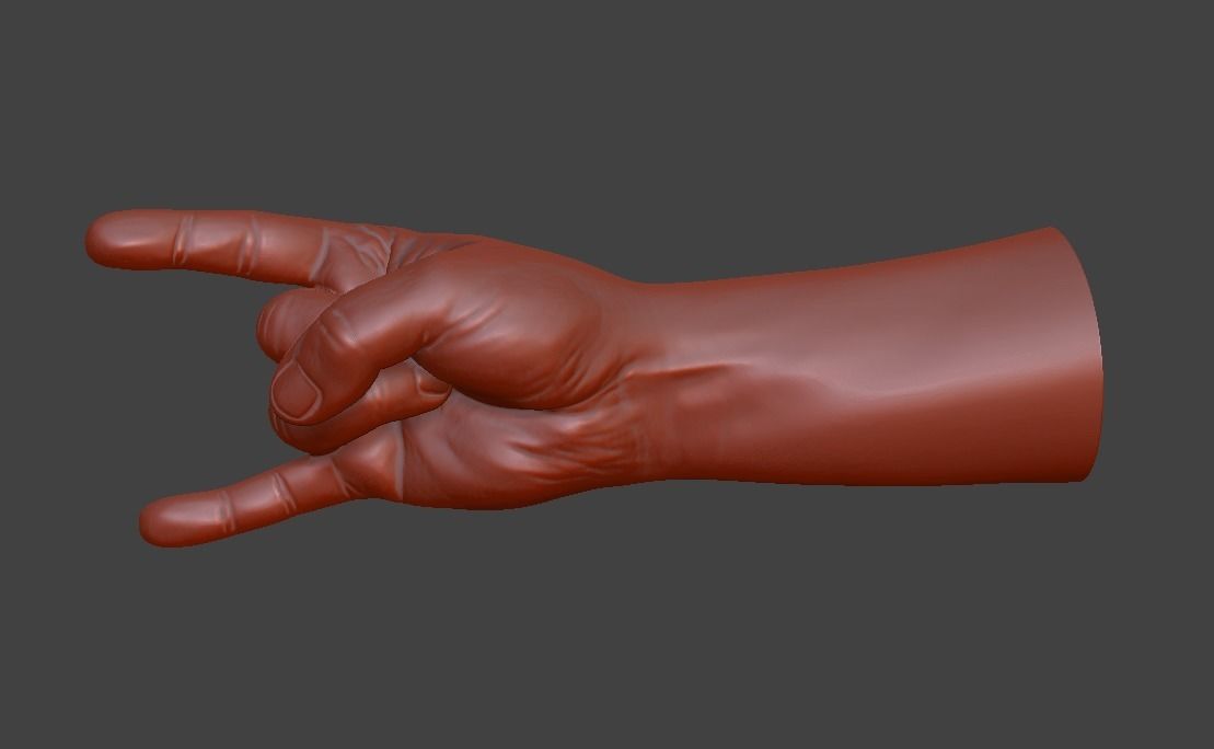 human hand signs and gestures 3D print model_83