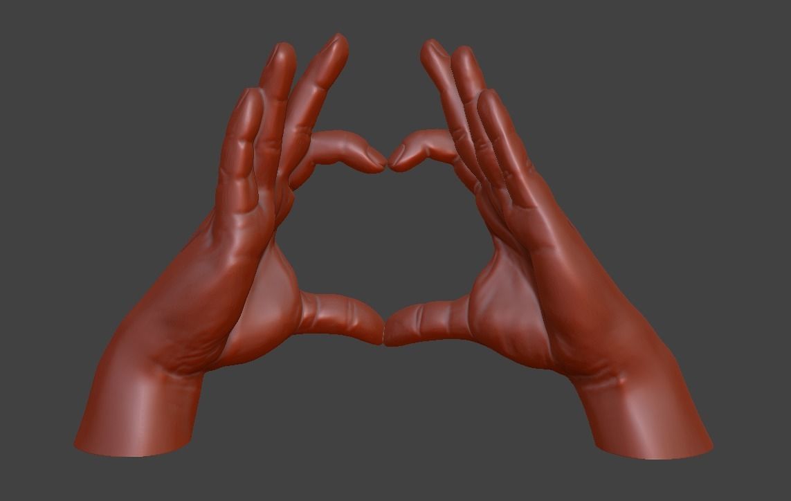 human hand signs and gestures 3D print model_34