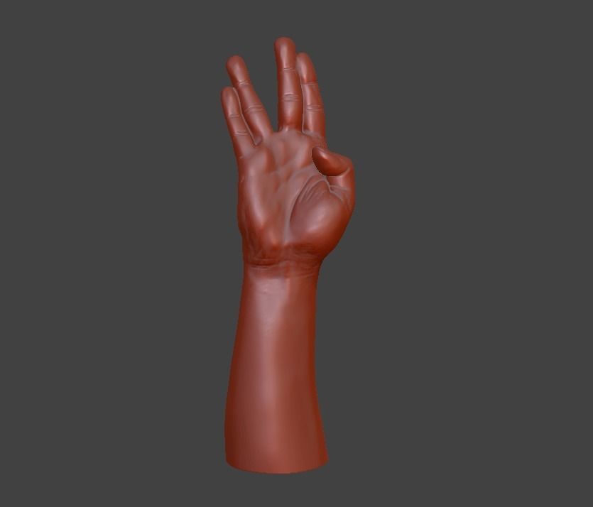 human hand signs and gestures 3D print model_122