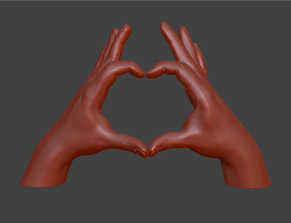 human hand signs and gestures 3D print model_29
