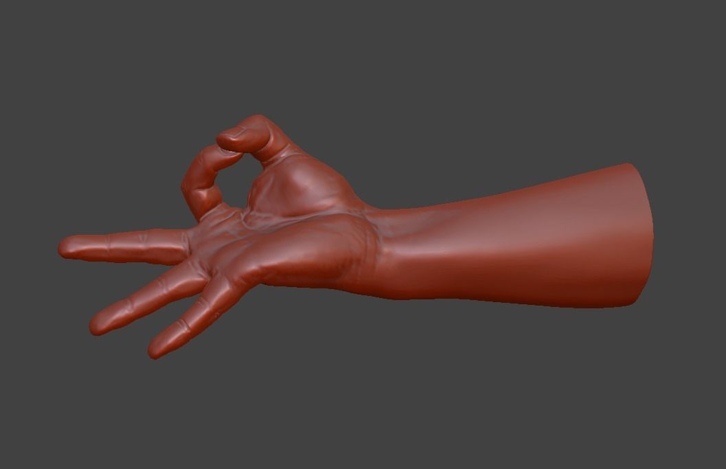 human hand signs and gestures 3D print model_65