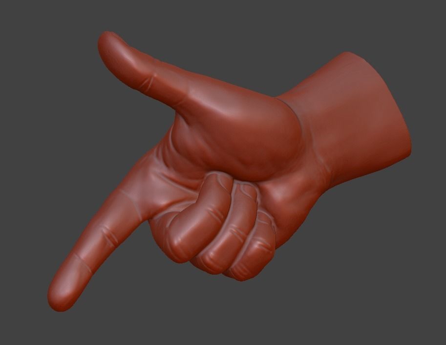human hand signs and gestures 3D print model_49