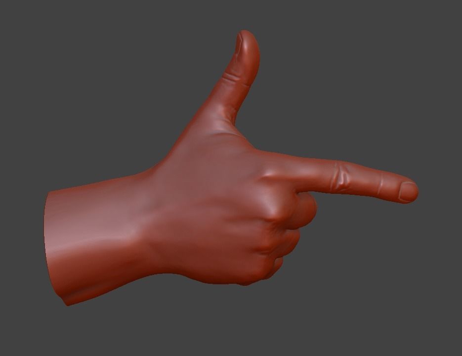 human hand signs and gestures 3D print model_52