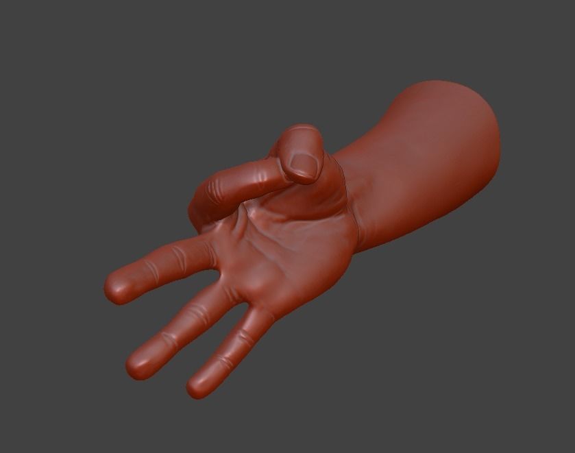 human hand signs and gestures 3D print model_68