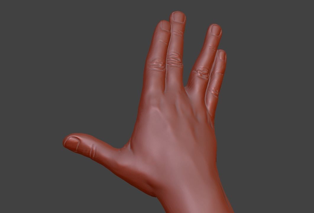 human hand signs and gestures 3D print model_117