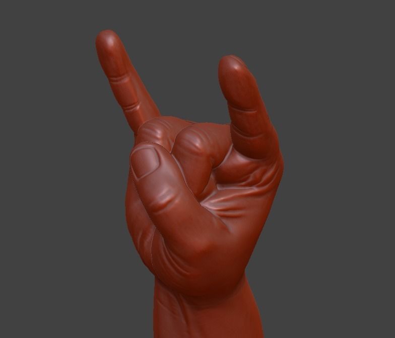 human hand signs and gestures 3D print model_84