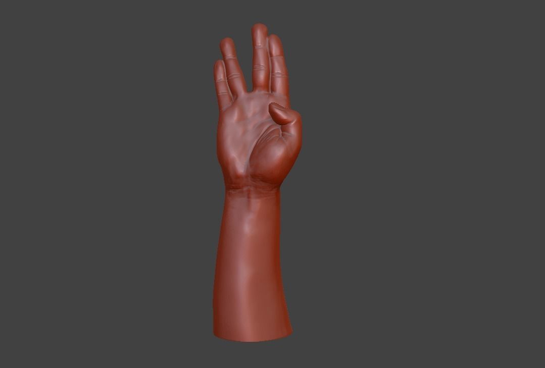human hand signs and gestures 3D print model_121
