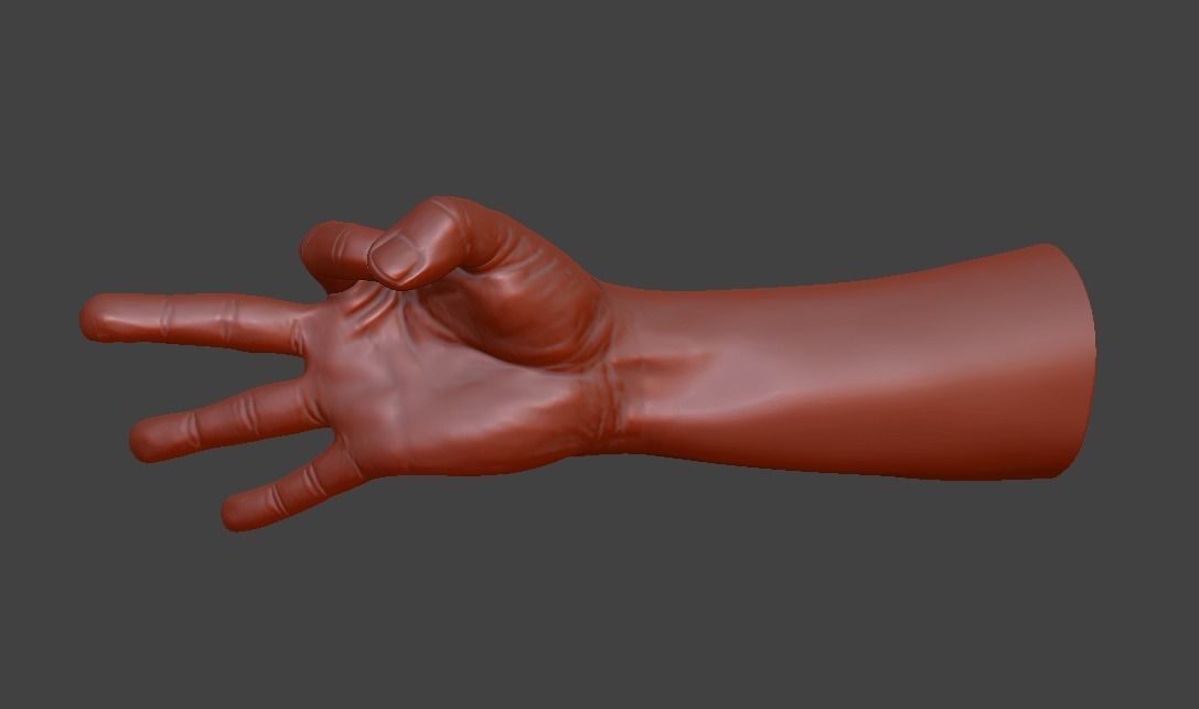 human hand signs and gestures 3D print model_67