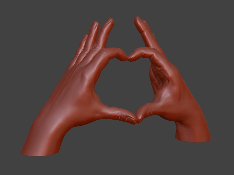 human hand signs and gestures 3D print model_33