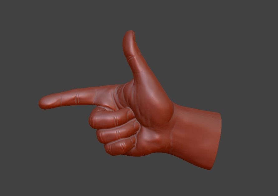 human hand signs and gestures 3D print model_48