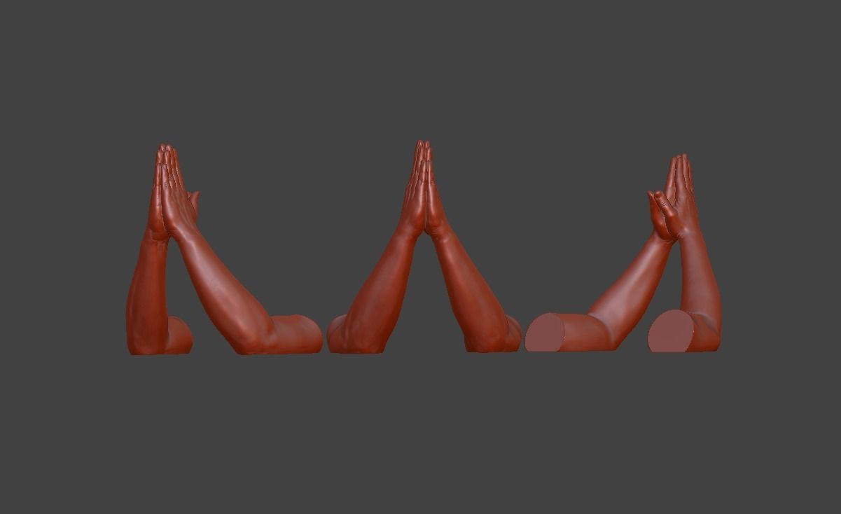 human hand signs and gestures 3D print model_19