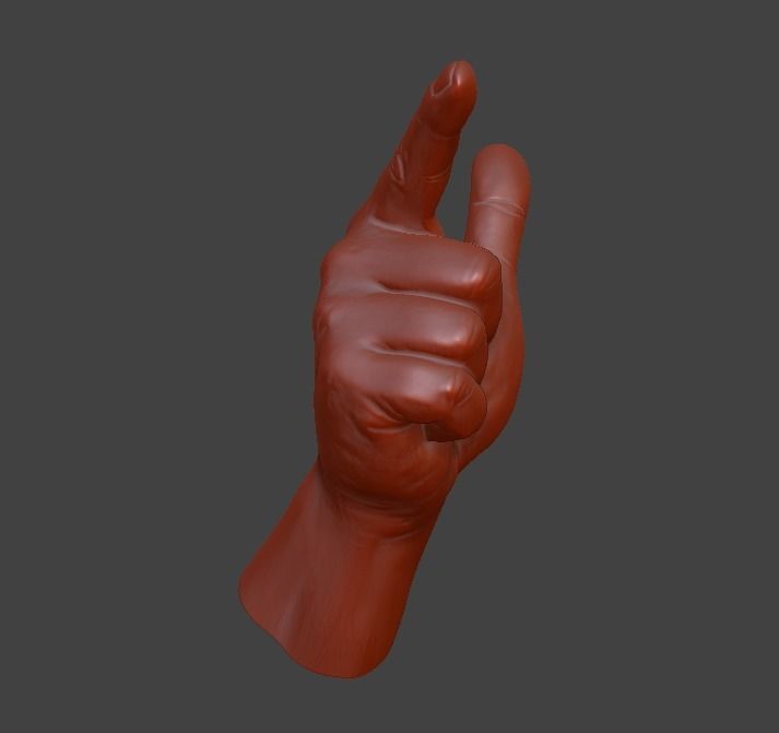human hand signs and gestures 3D print model_53