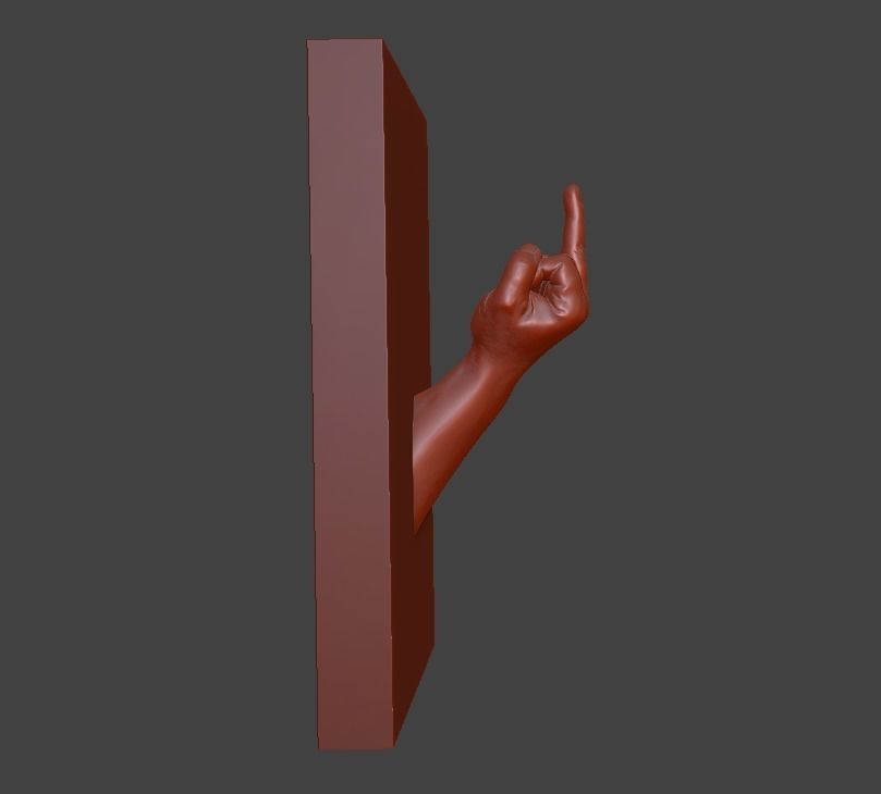 human hand signs and gestures 3D print model_22