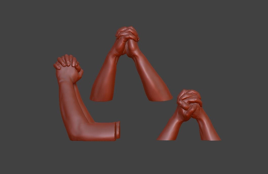 human hand signs and gestures 3D print model_20