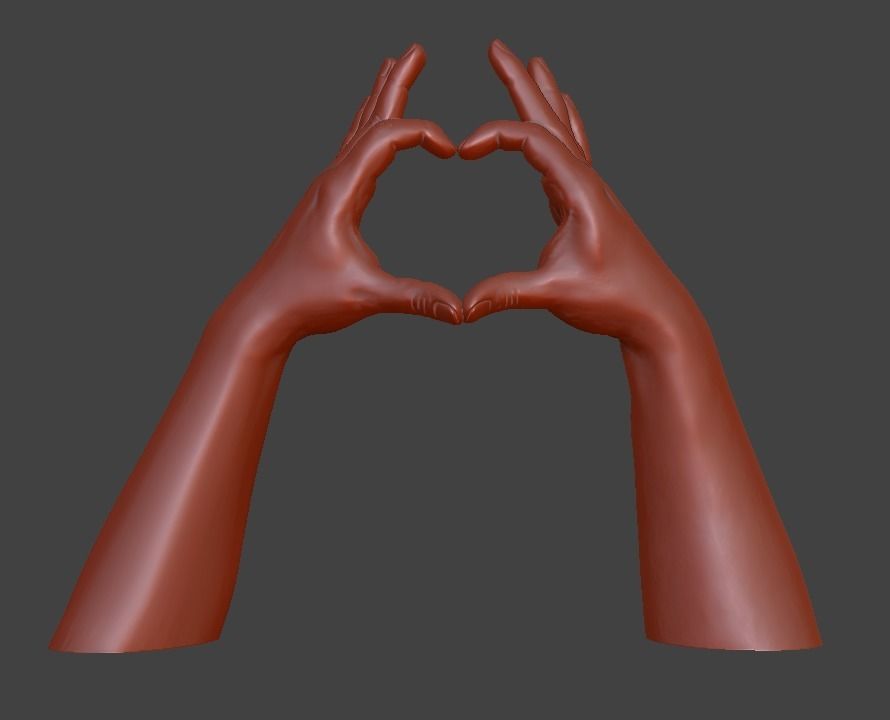 human hand signs and gestures 3D print model_32