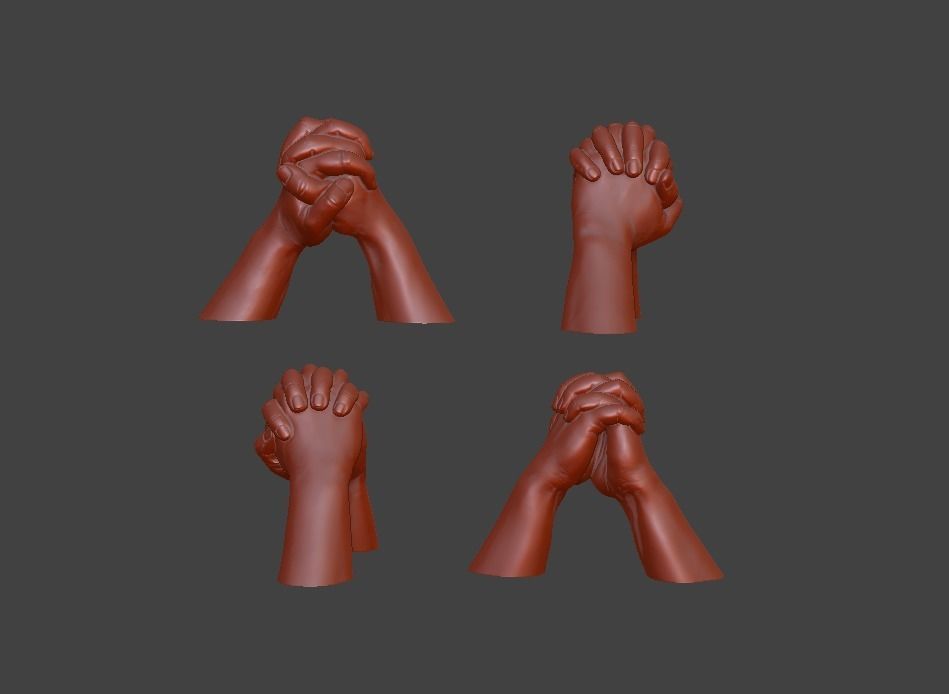 human hand signs and gestures 3D print model_138