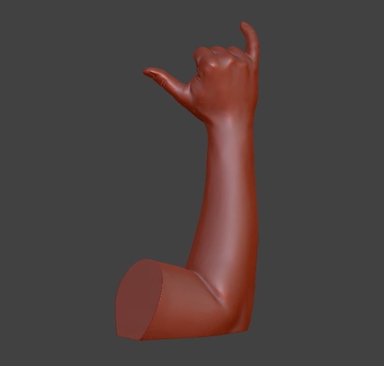 human hand signs and gestures 3D print model_93