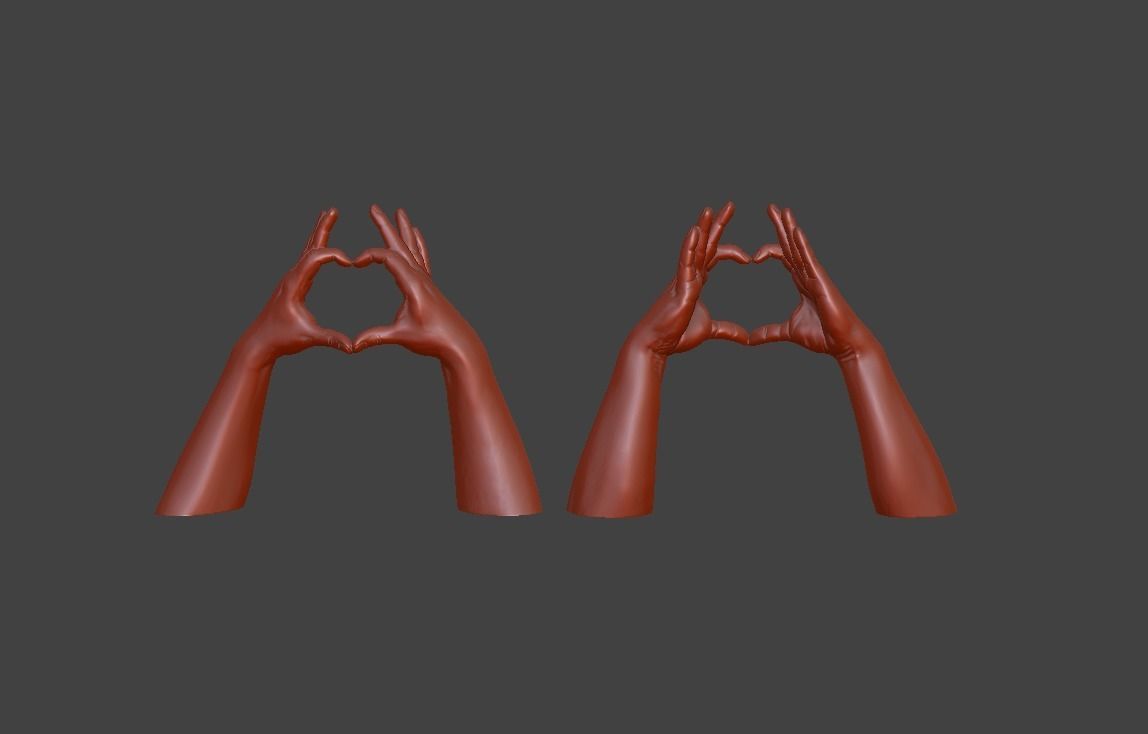 human hand signs and gestures 3D print model_35