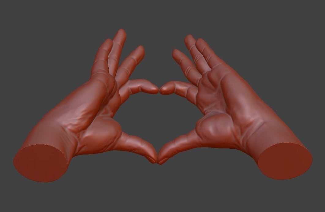 human hand signs and gestures 3D print model_30