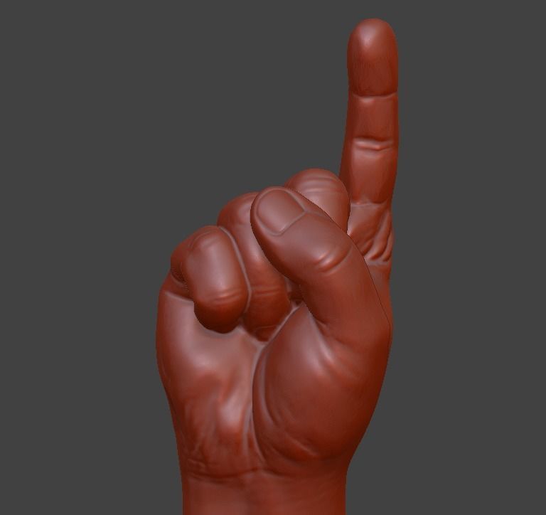 human hand signs and gestures 3D print model_80