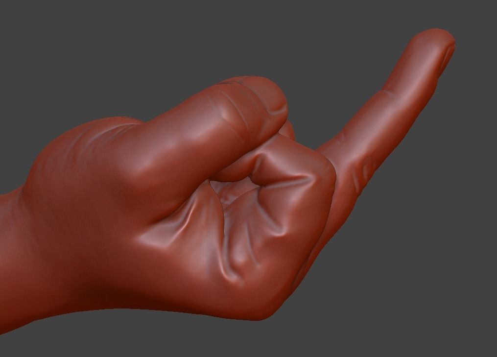 human hand signs and gestures 3D print model_26