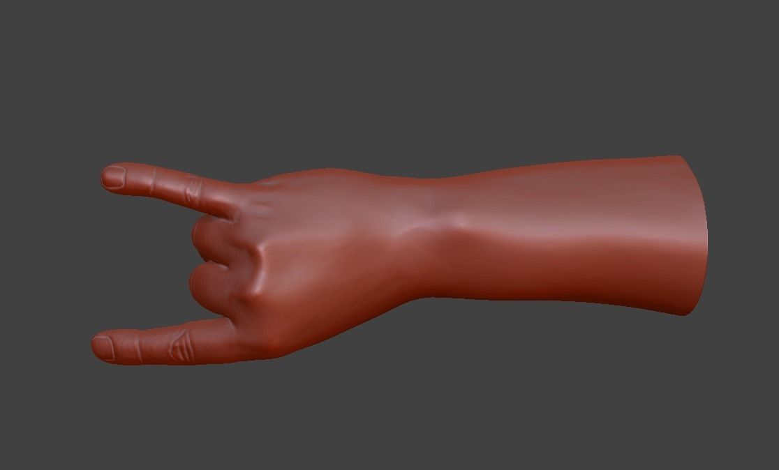 human hand signs and gestures 3D print model_85