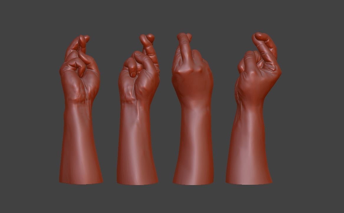 human hand signs and gestures 3D print model_18