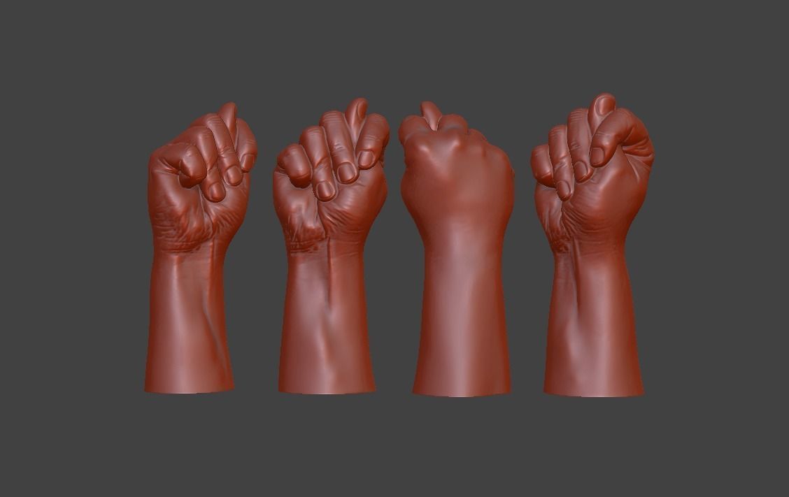 human hand signs and gestures 3D print model_17