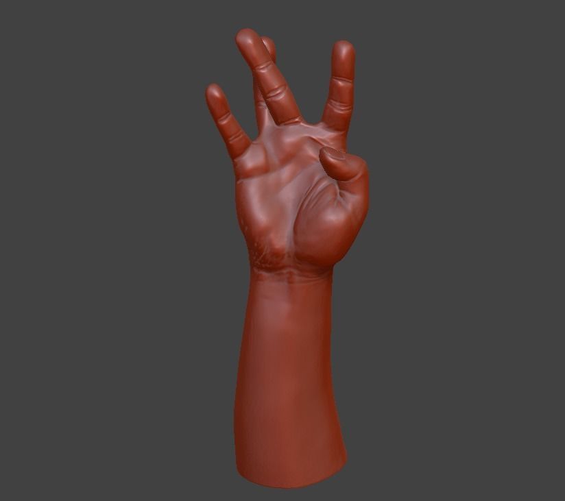 human hand signs and gestures 3D print model_126