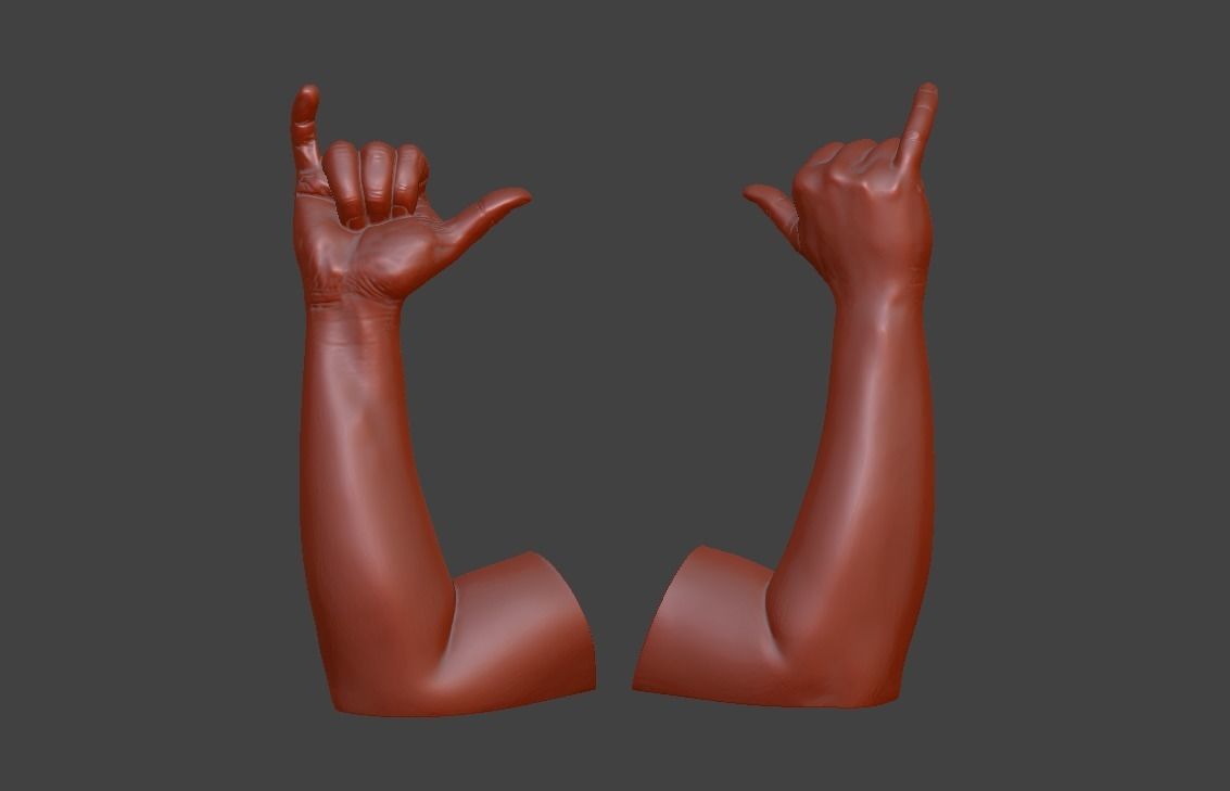 human hand signs and gestures 3D print model_10