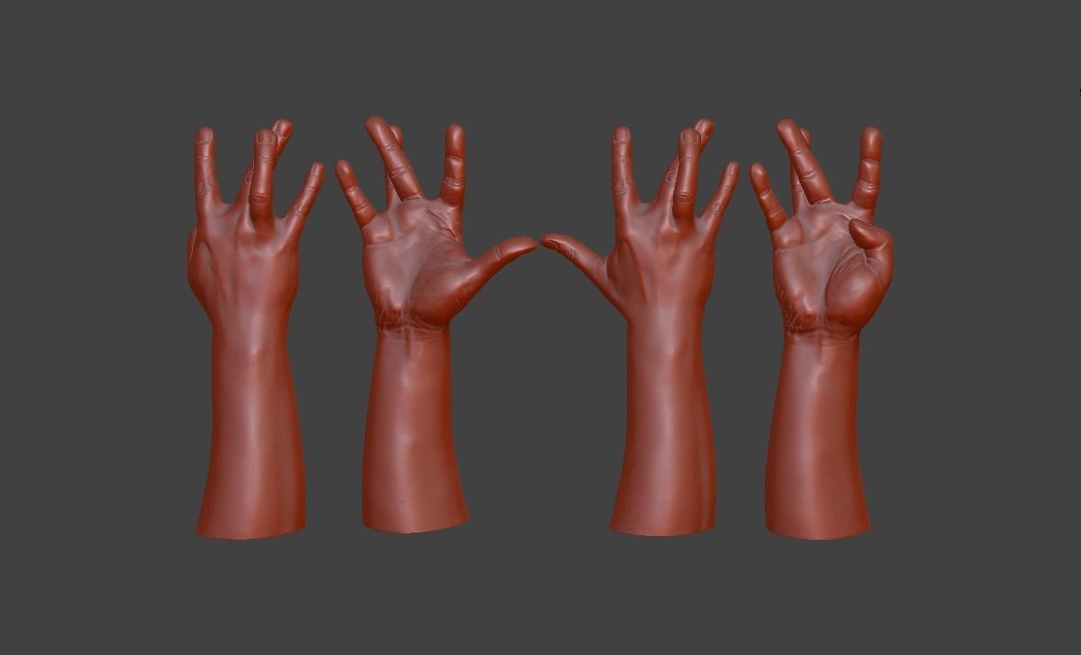 human hand signs and gestures 3D print model_13