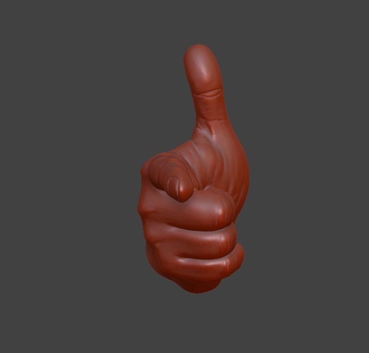 human hand signs and gestures 3D print model_51