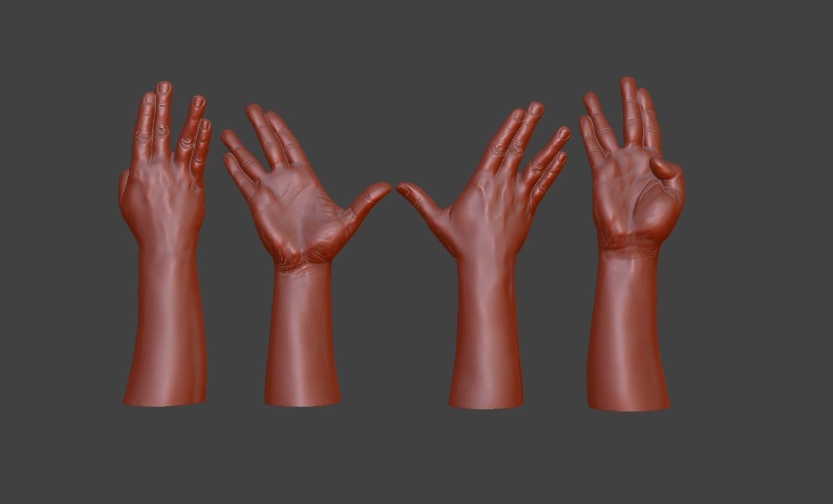 human hand signs and gestures 3D print model_9