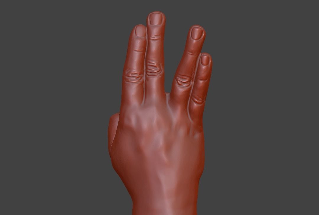 human hand signs and gestures 3D print model_124