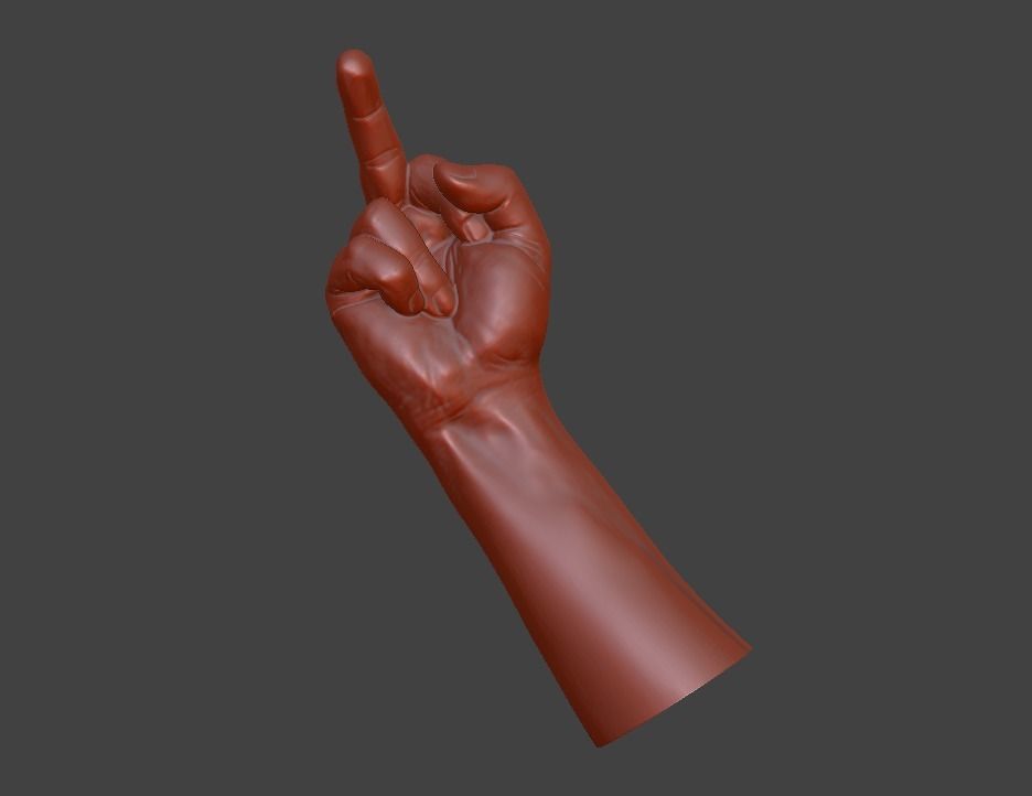 human hand signs and gestures 3D print model_28