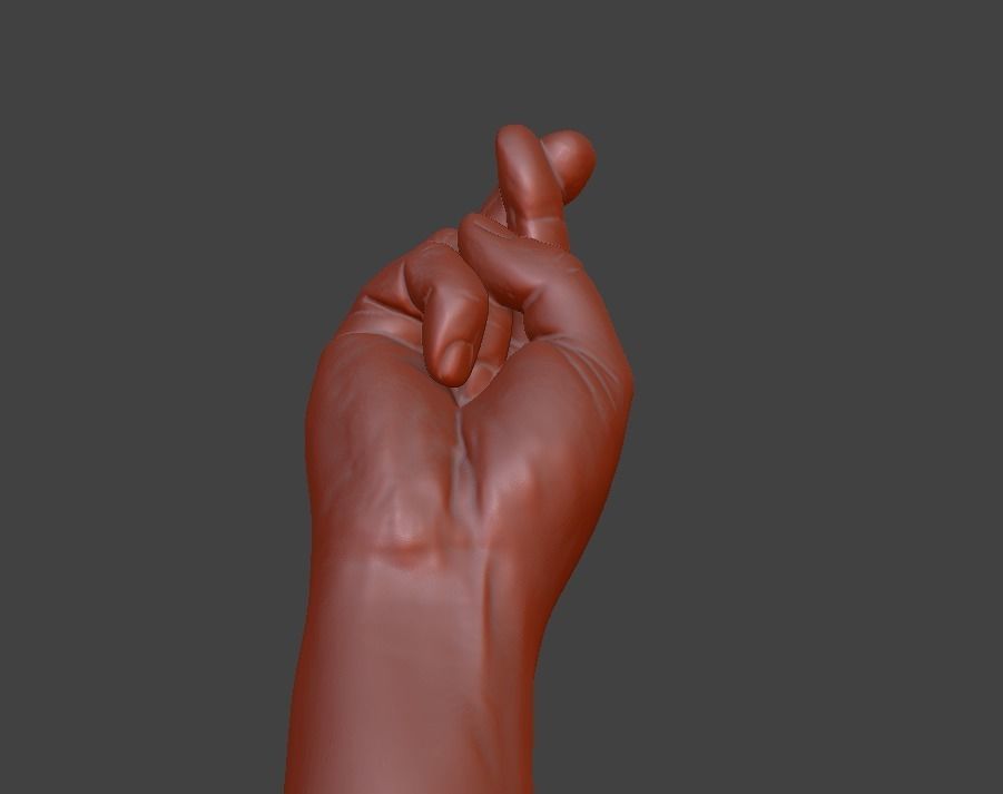 human hand signs and gestures 3D print model_37