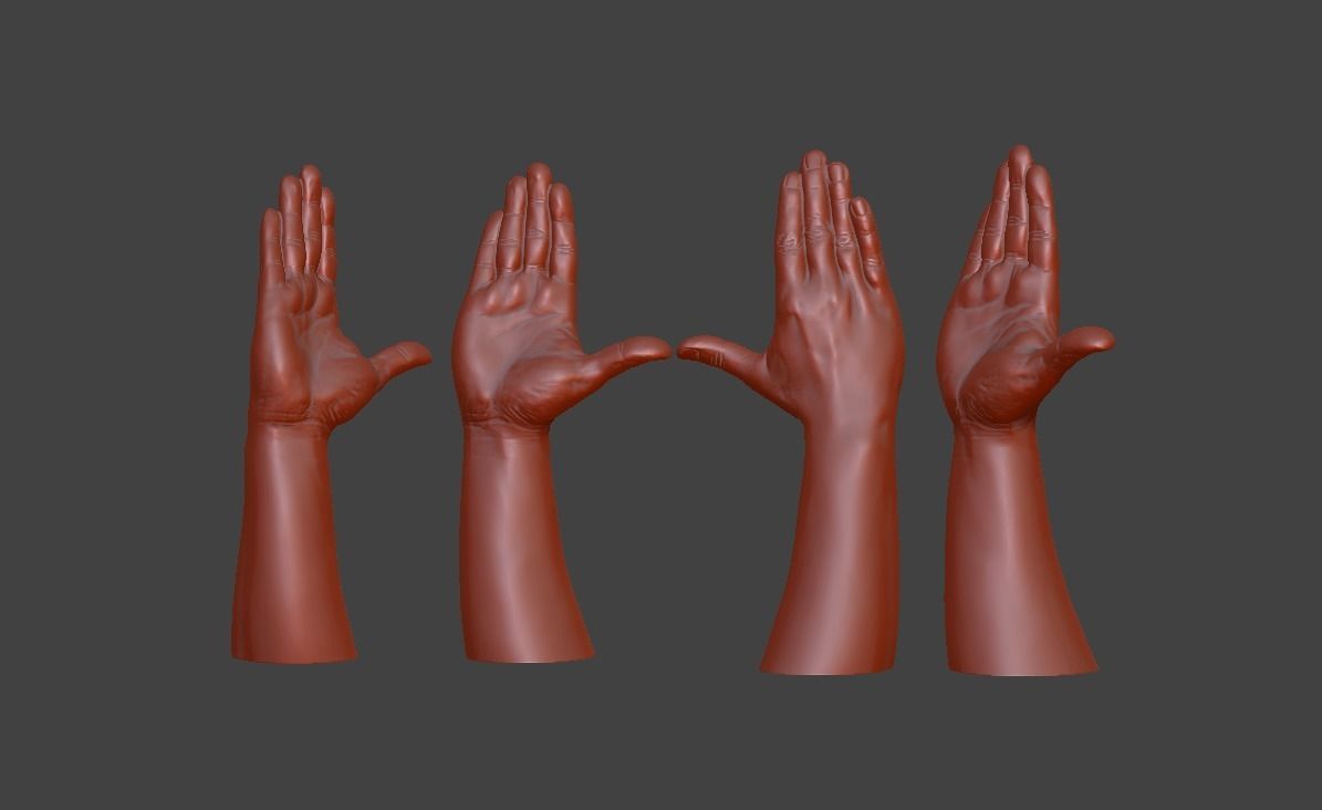 human hand signs and gestures 3D print model_16