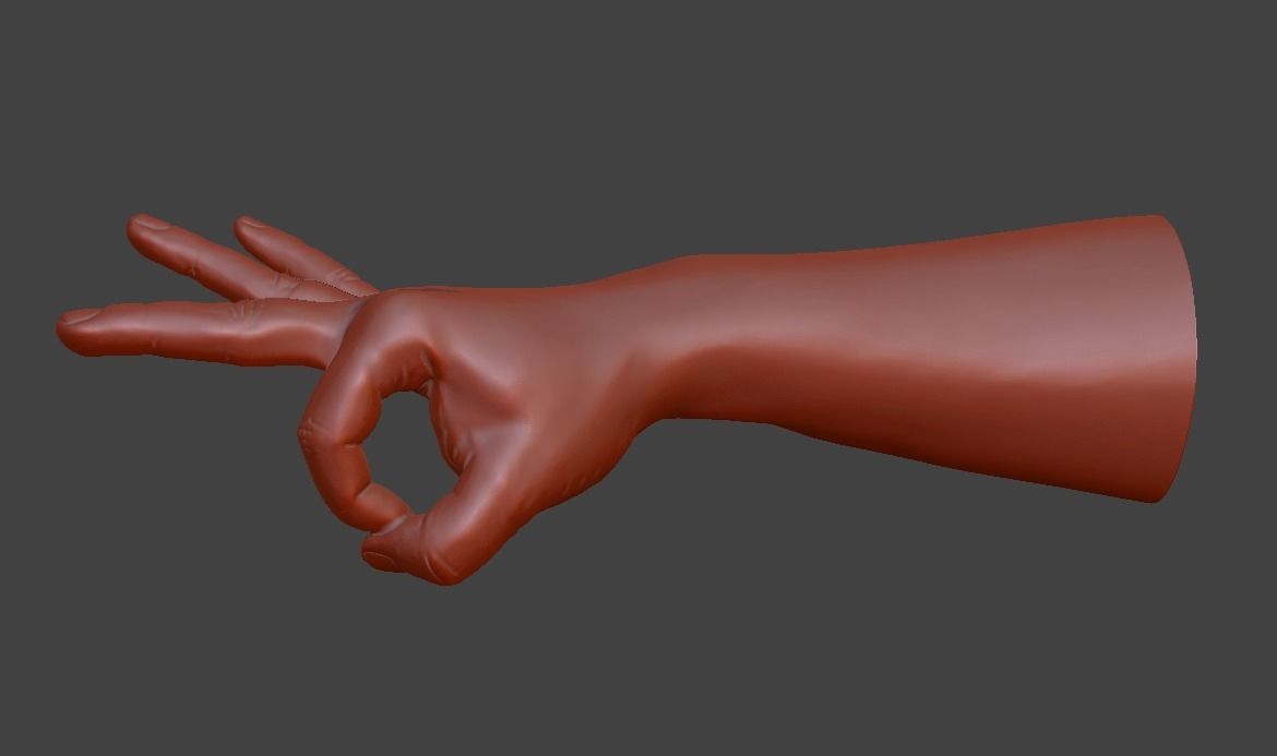 human hand signs and gestures 3D print model_70