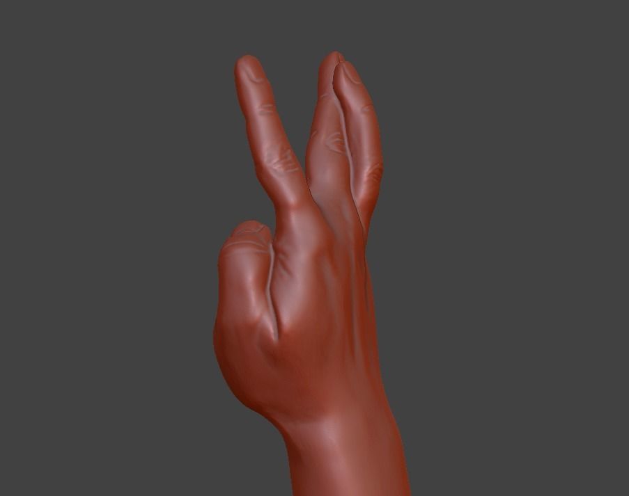 human hand signs and gestures 3D print model_127