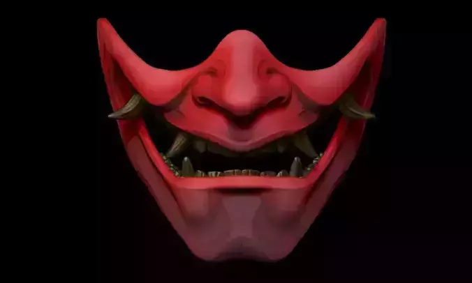 Oni Hanya Mask - half mask - 3D print model