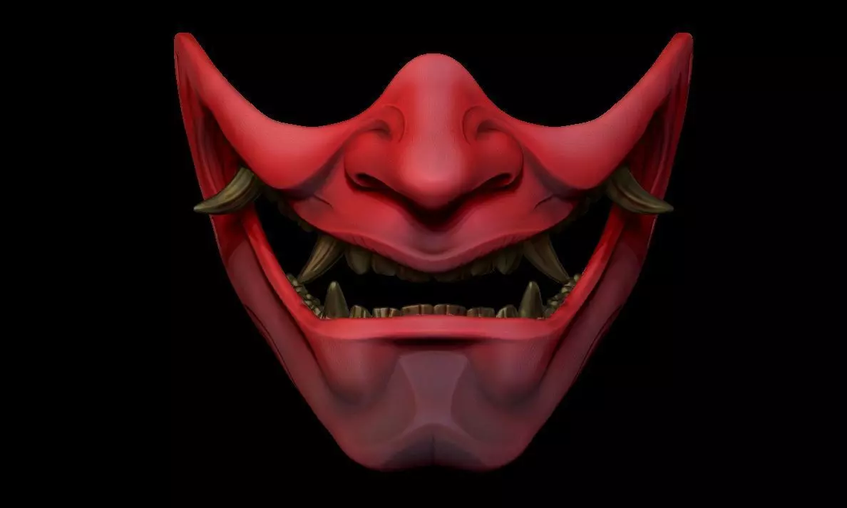 Oni Hanya Mask - half mask - 3D print model