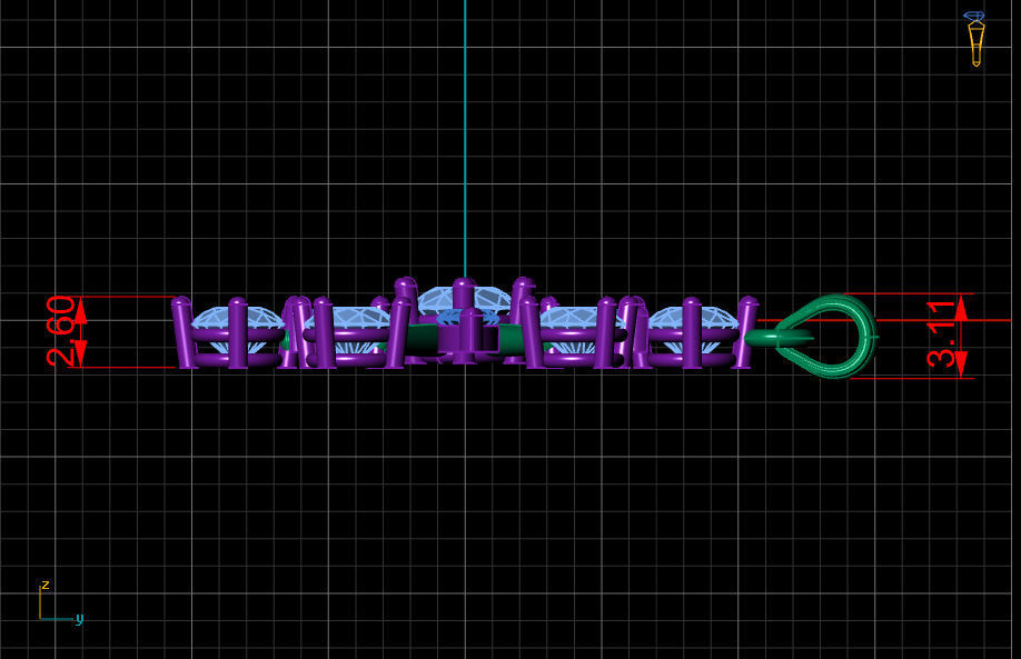 Diamond snowflake pendant 3D print model_10