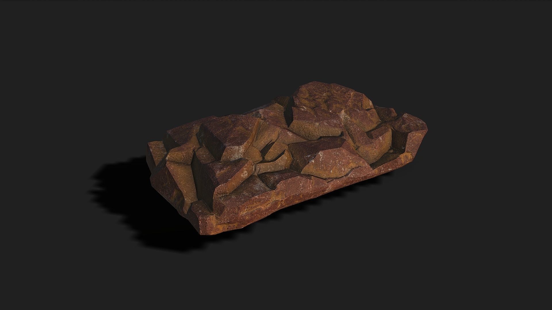 Mountain desert Rocks - PBR Pack 03 Low-poly 3D model_12