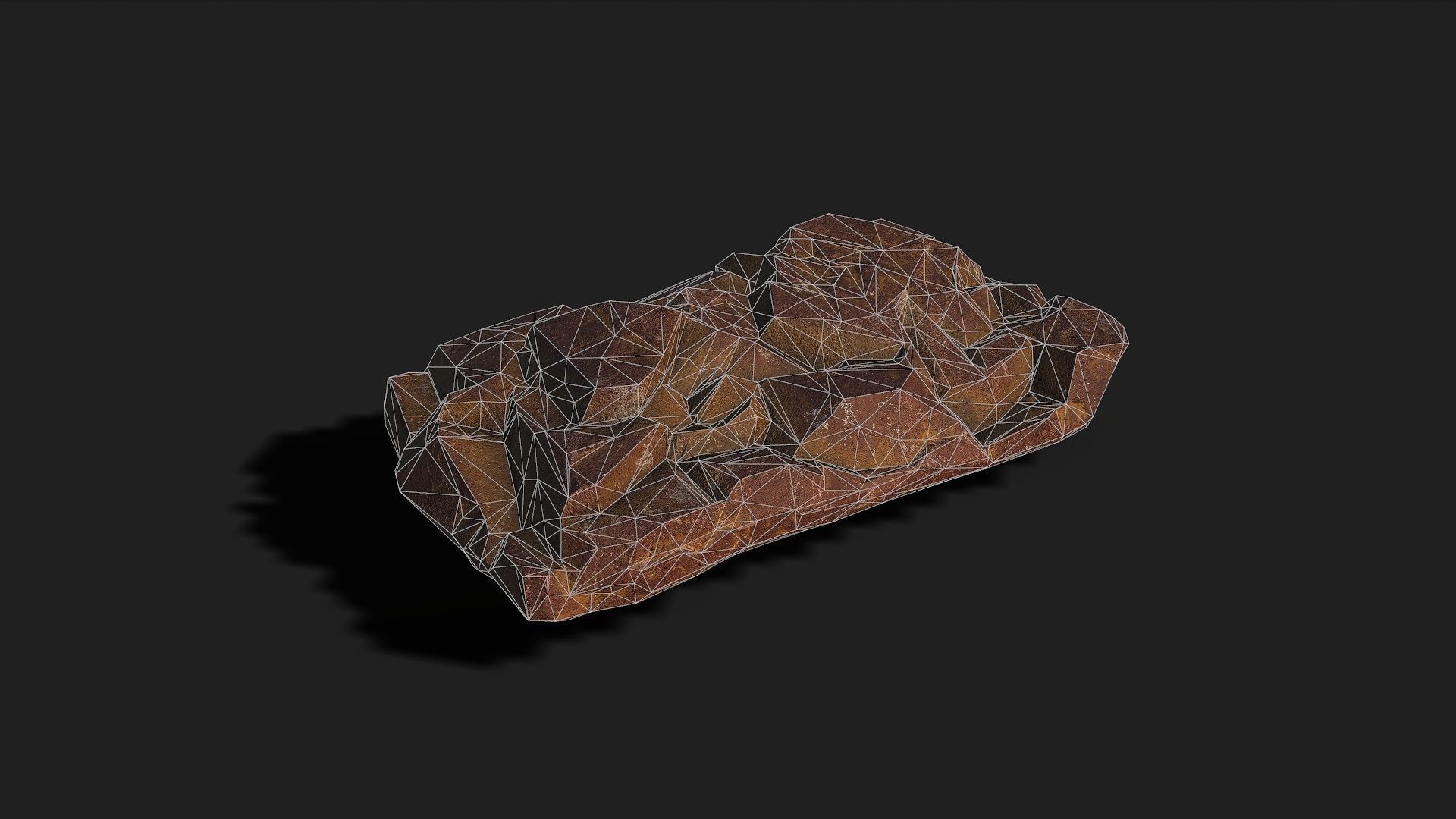Mountain desert Rocks - PBR Pack 03 Low-poly 3D model_13