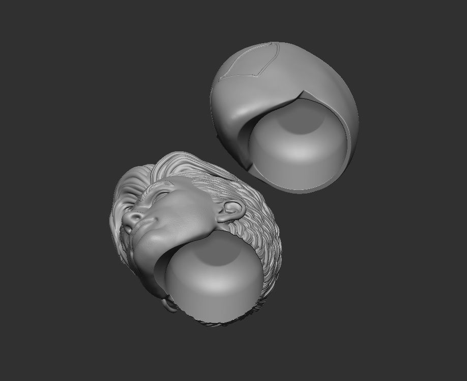 Scarlet Spider Masked and Unmasked Headsculpt for Action Figures 3D print model_2